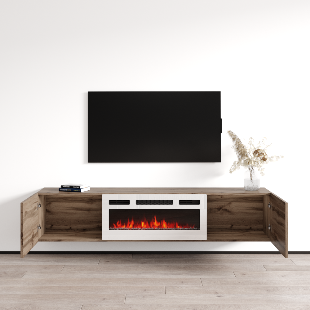 Baja WH-EF Floating Fireplace TV Stand