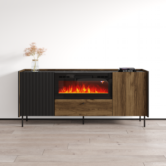 Brandy 180 BL-EF Fireplace Sideboard