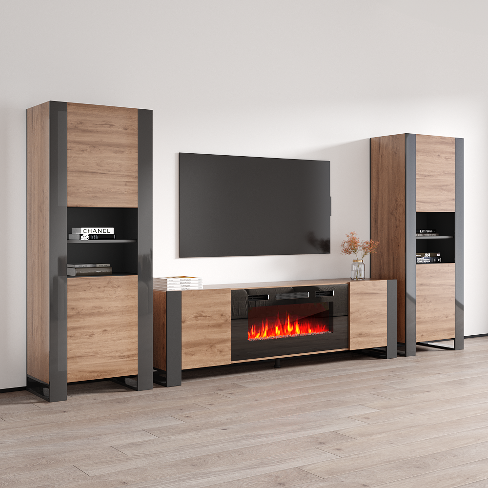 Woody BL-EF Fireplace Entertainment Center