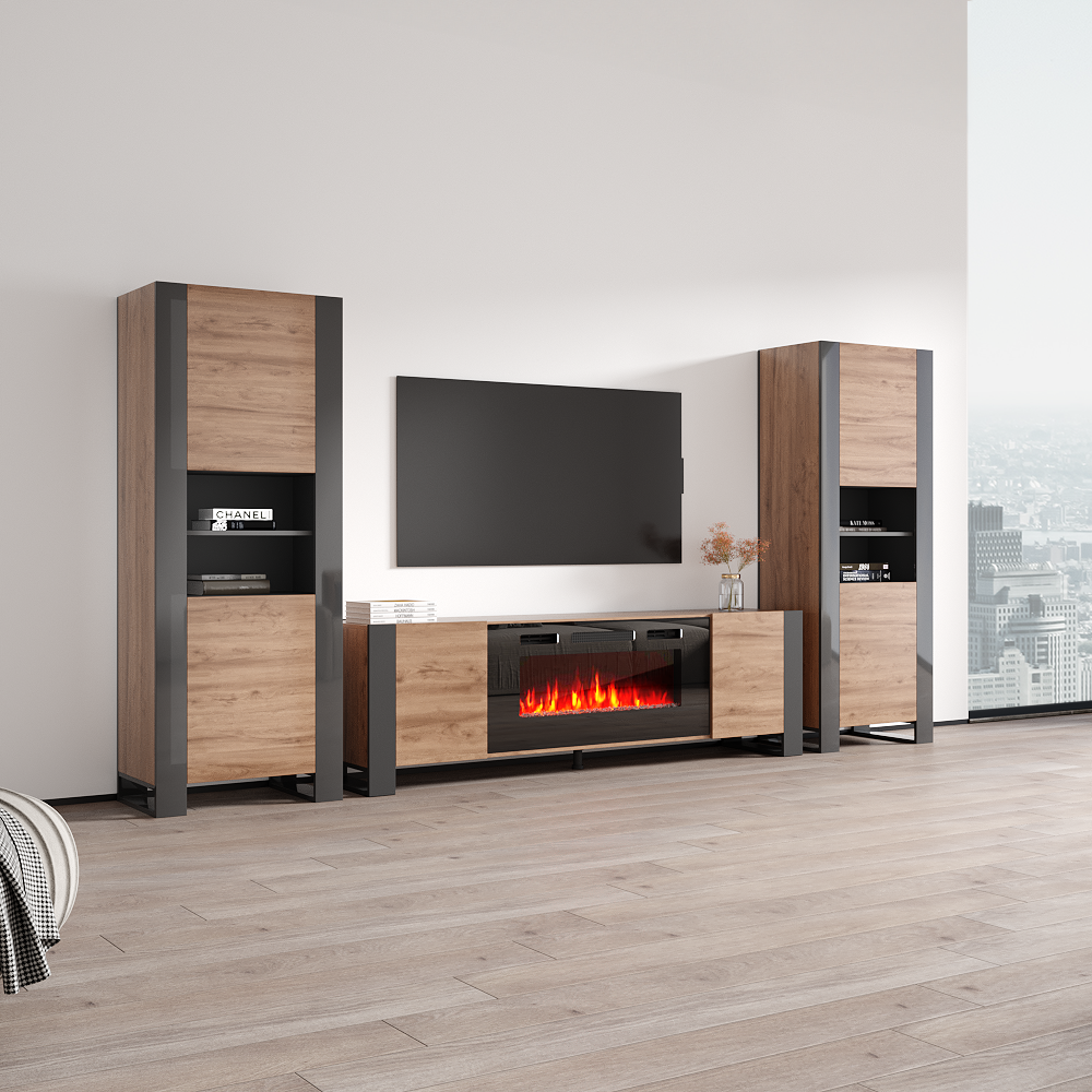 Woody BL-EF Fireplace Entertainment Center