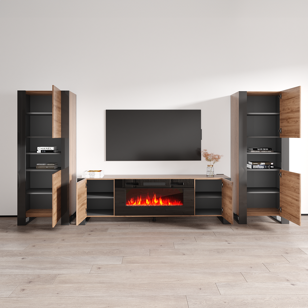 Woody BL-EF Fireplace Entertainment Center