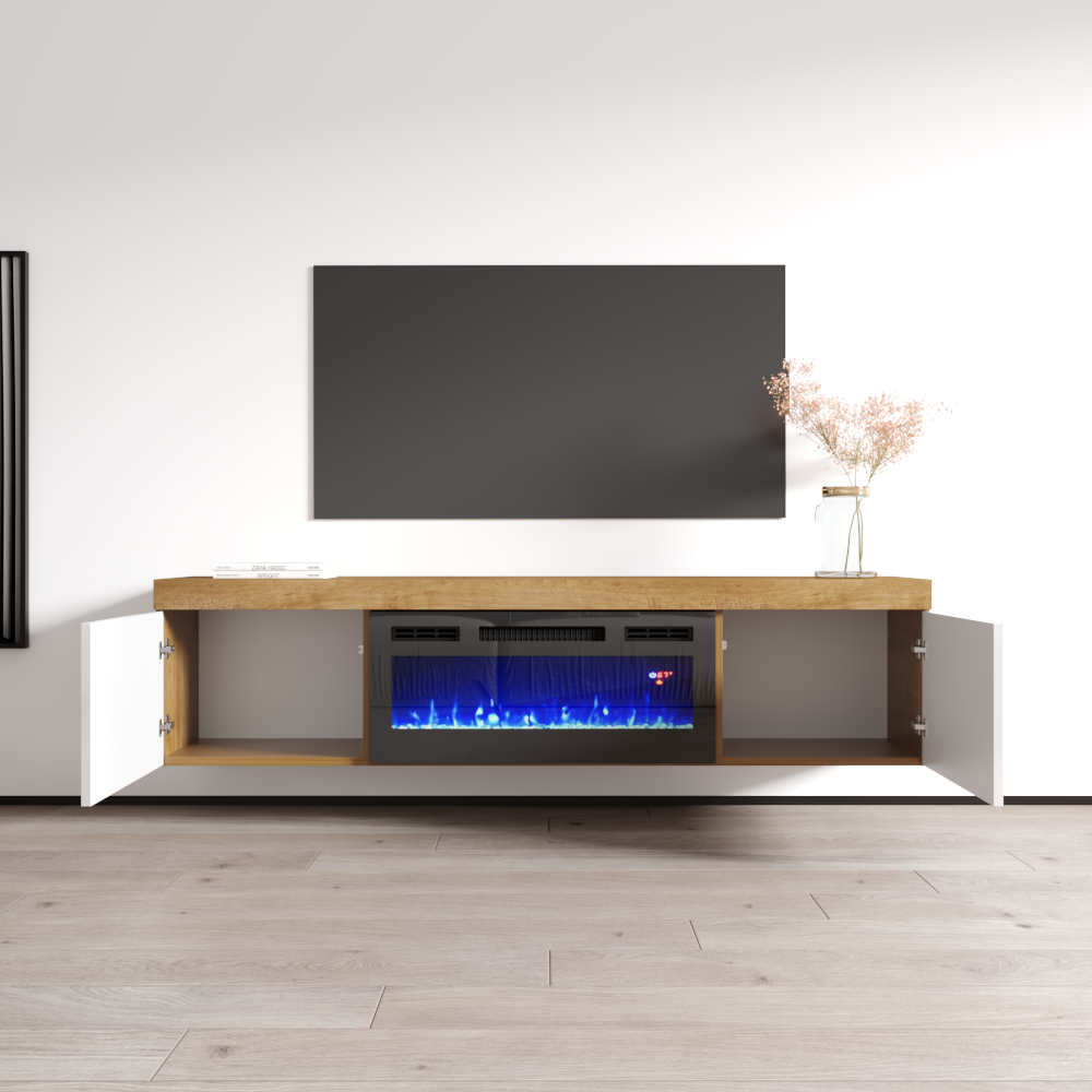 Knoxville BL-EF Floating Fireplace TV Stand