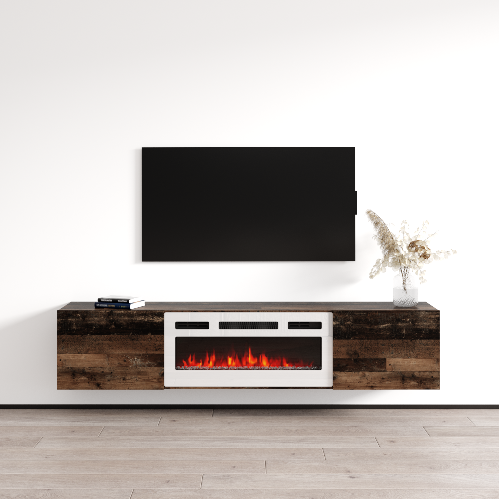 Baja WH-EF Floating Fireplace TV Stand