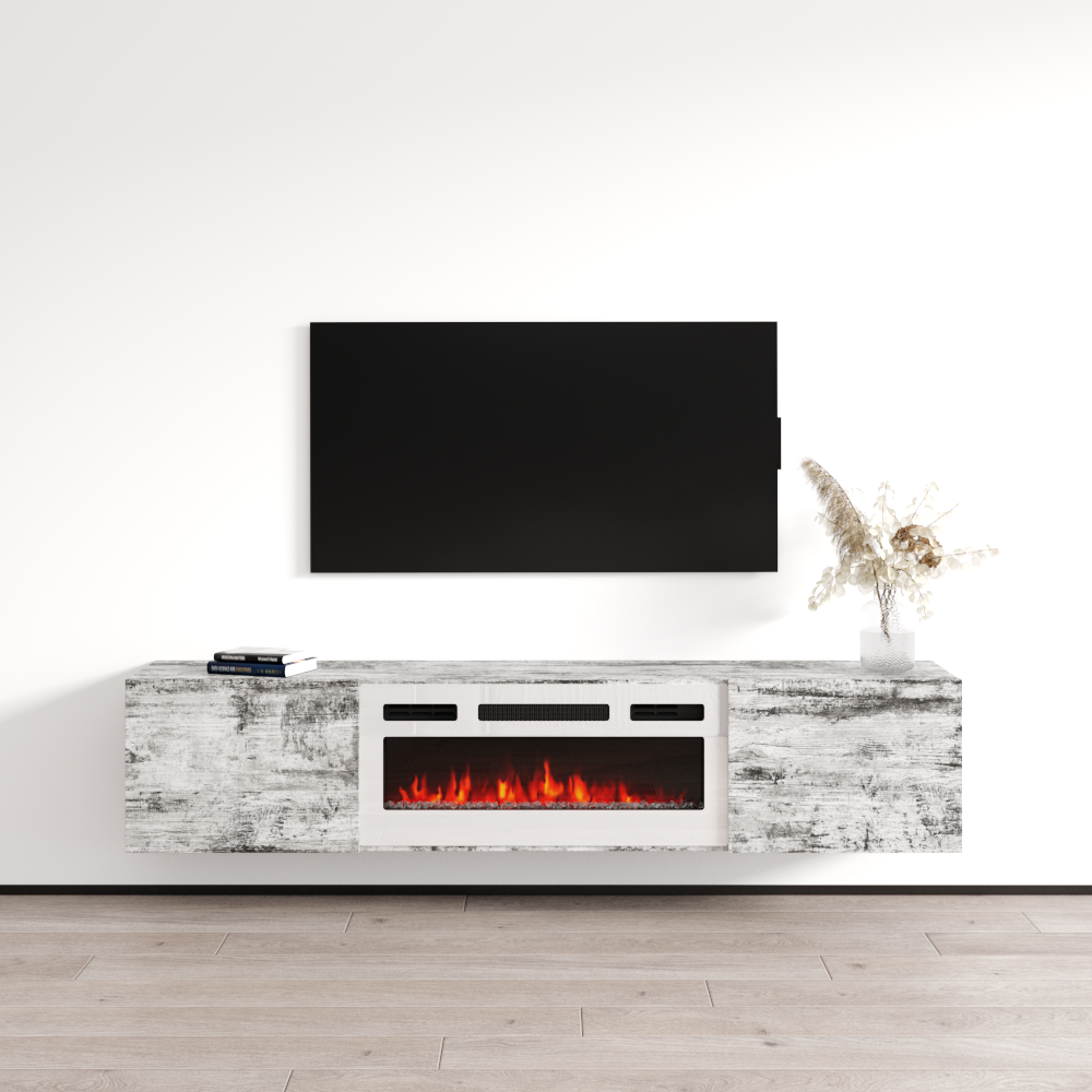 Baja WH-EF Floating Fireplace TV Stand