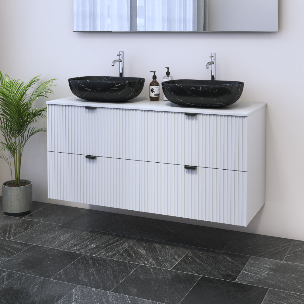 Nicole 4S 120 Double Sink Floating Bathroom Vanity