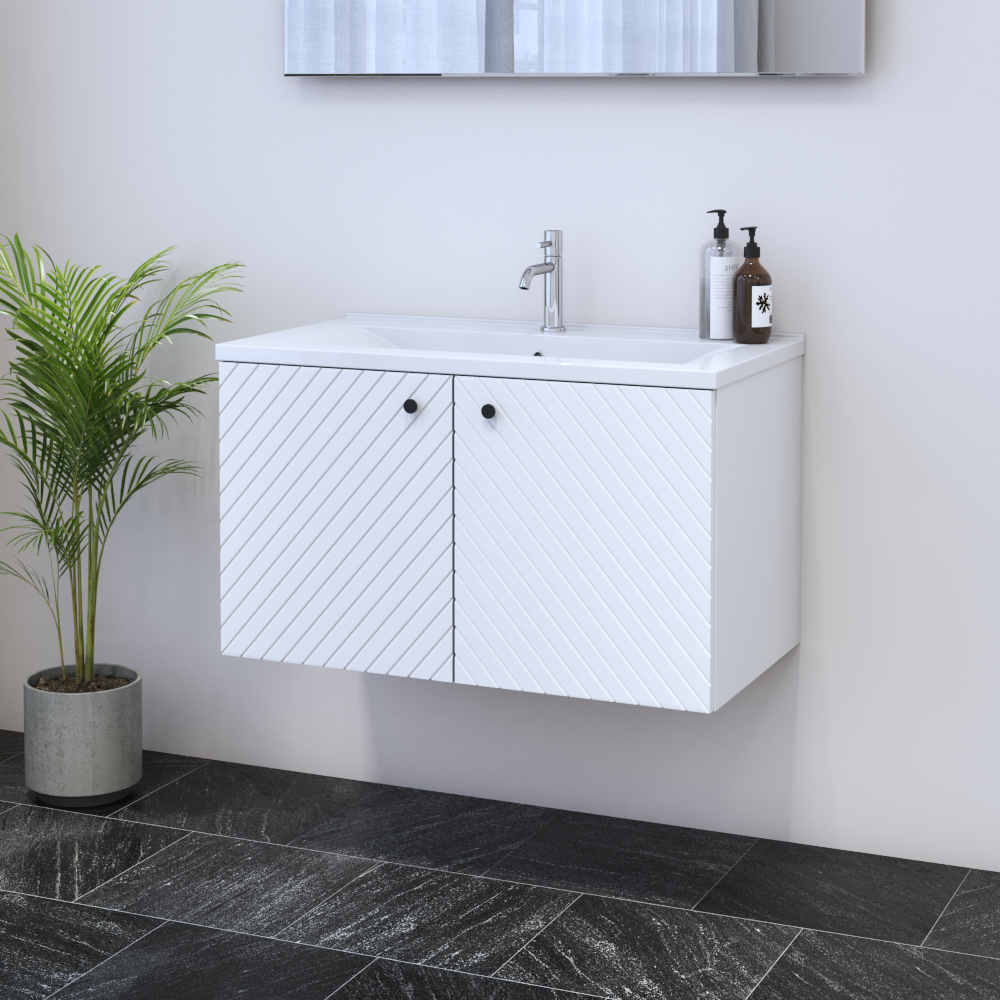 Avela 2D 80 Floating Bathroom Vanity