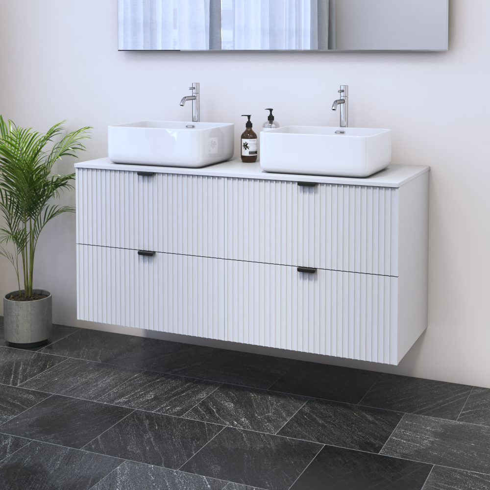 Nicole 4S 120 Double Sink Floating Bathroom Vanity