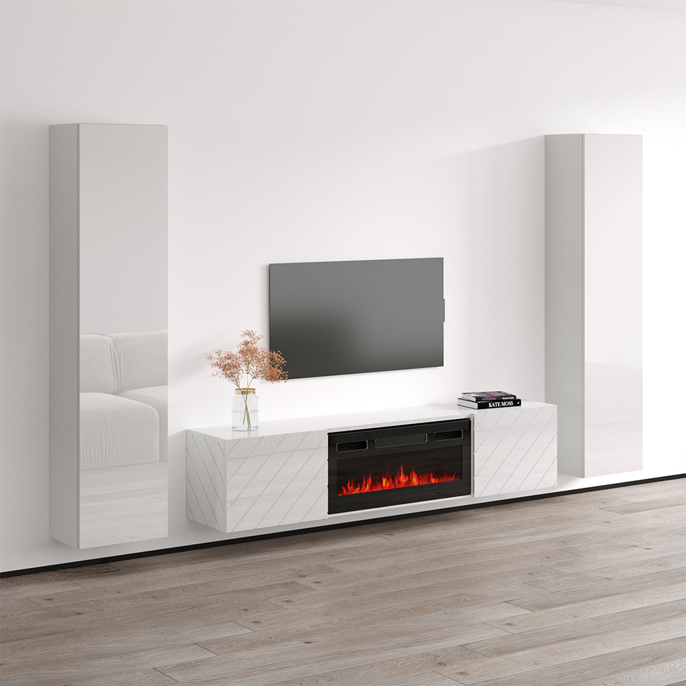 Luxe BL-EF Floating Fireplace Entertainment Center