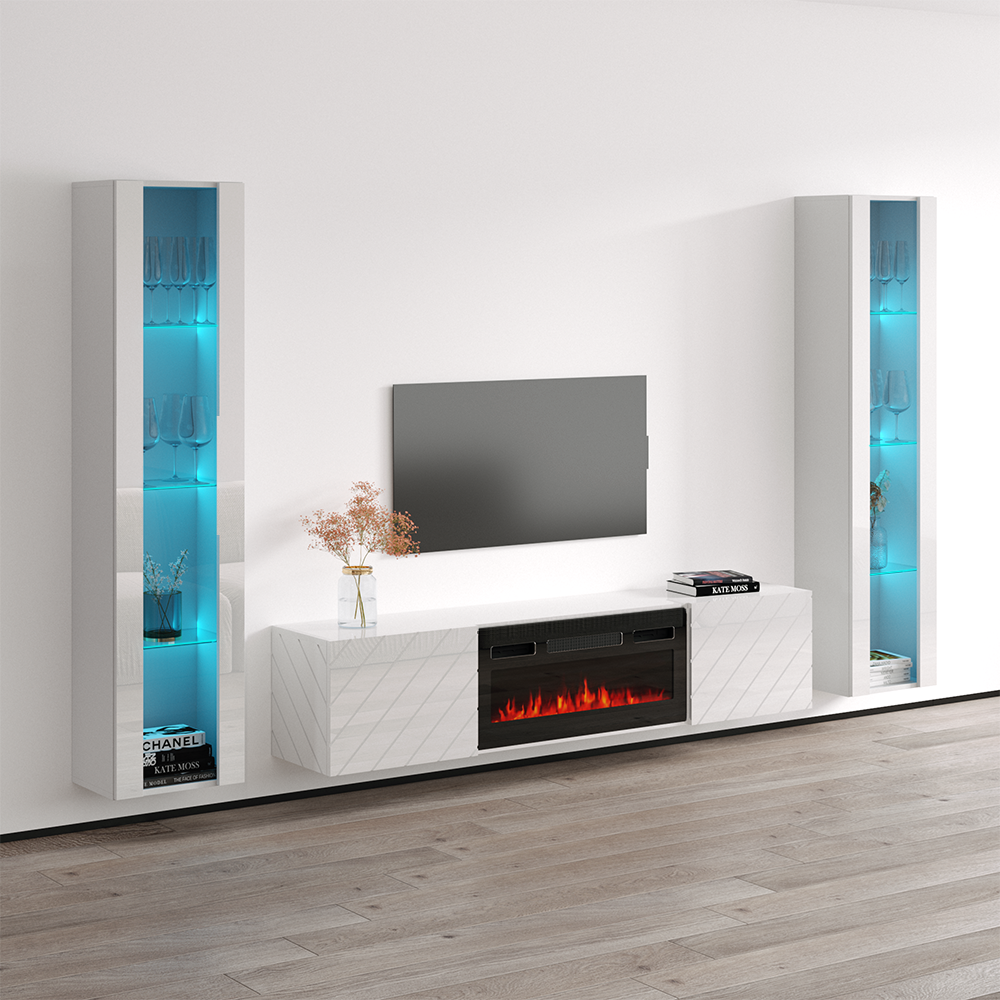 Luxe BL-EF Floating Fireplace Entertainment Center