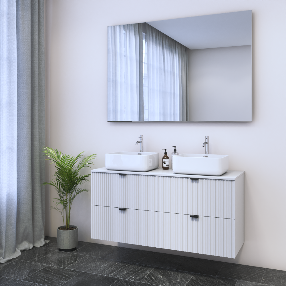 Nicole 4S 120 Double Sink Floating Bathroom Vanity