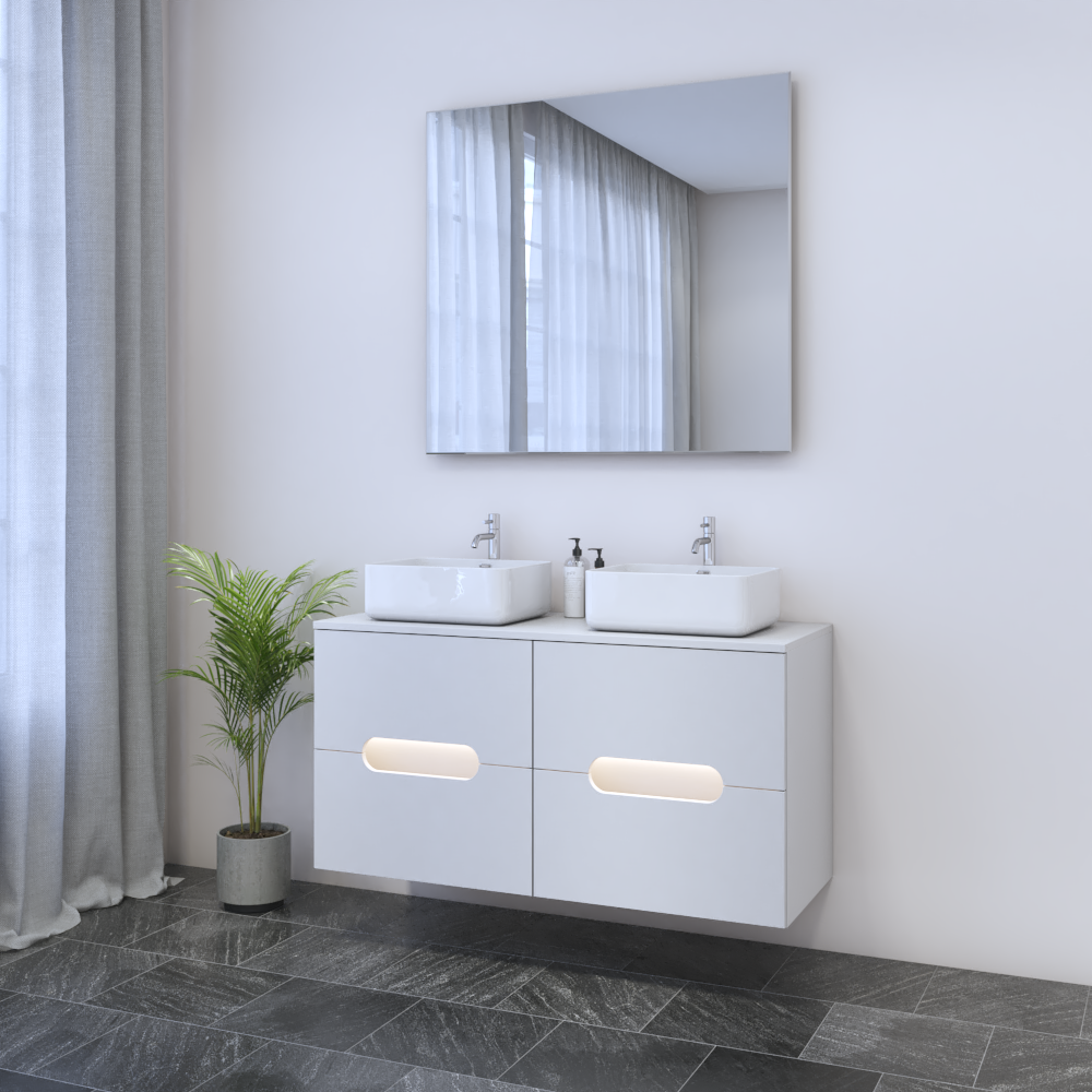 Estelle 4S 120 Double Sink Floating Bathroom Vanity