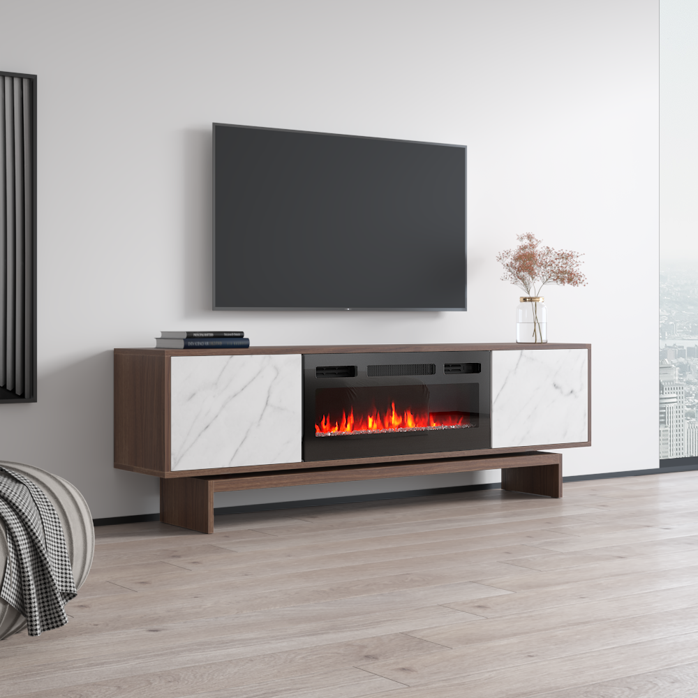 Gram BL-EF Fireplace TV Stand