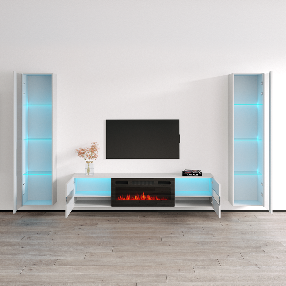 Metro BL-EF Floating Fireplace Entertainment Center