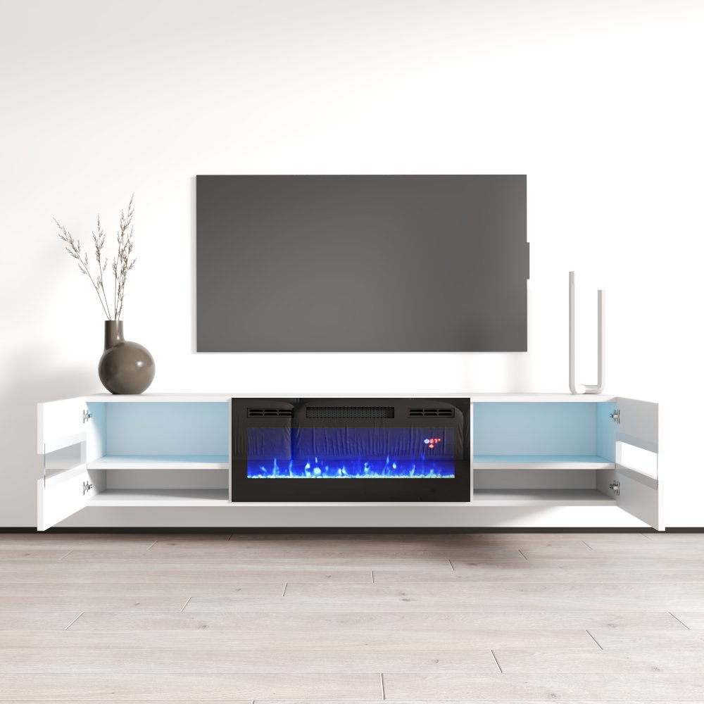 Metro BL-EF Floating Fireplace TV Stand