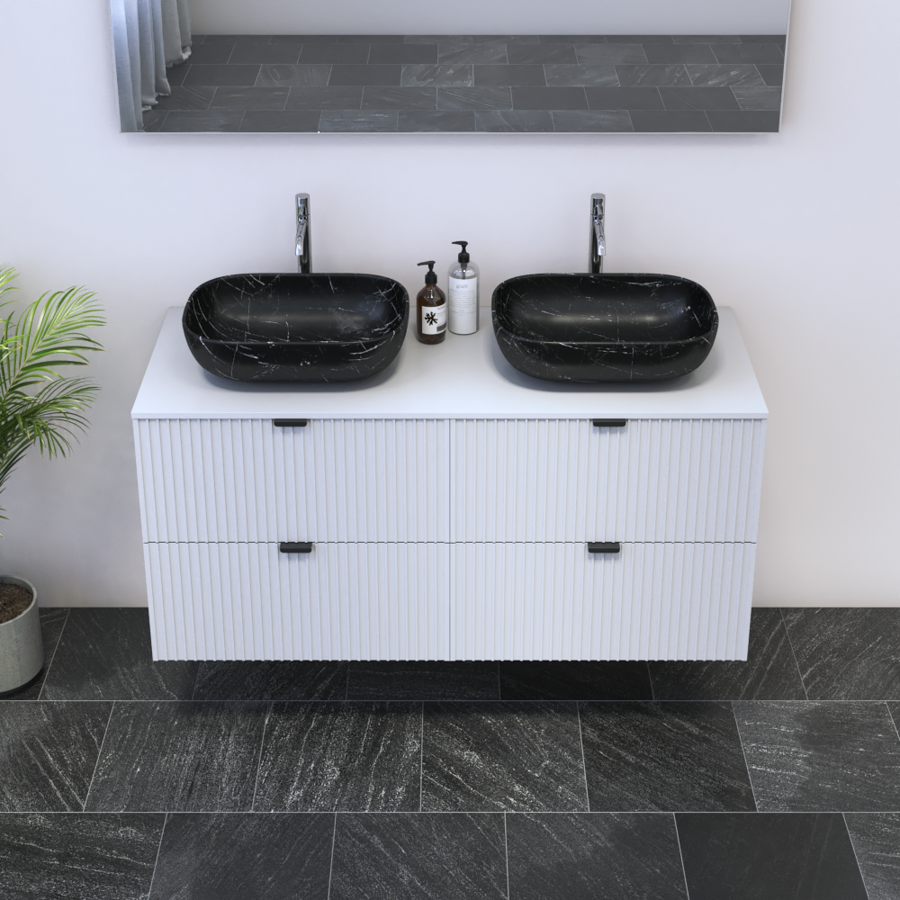 Nicole 4S 120 Double Sink Floating Bathroom Vanity