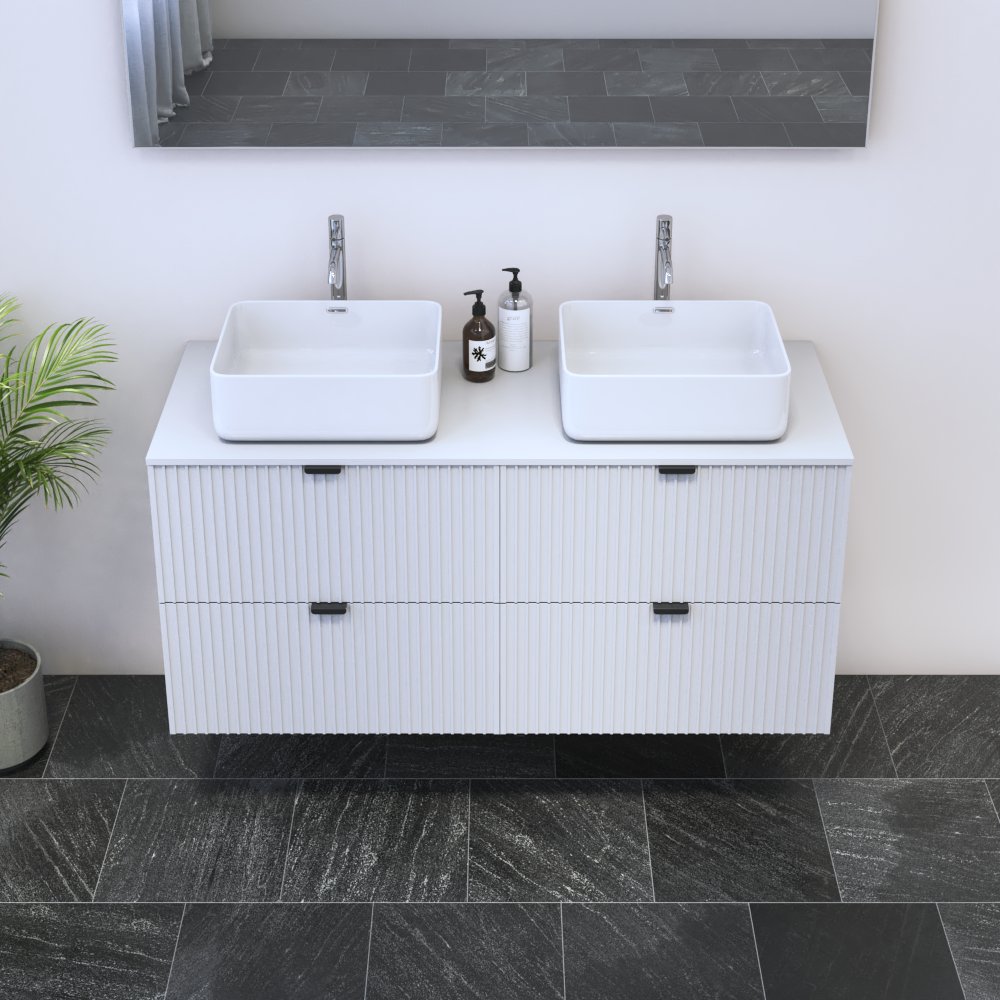 Nicole 4S 120 Double Sink Floating Bathroom Vanity