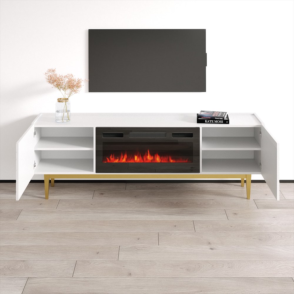 Portillo BL-EF Fireplace TV Stand