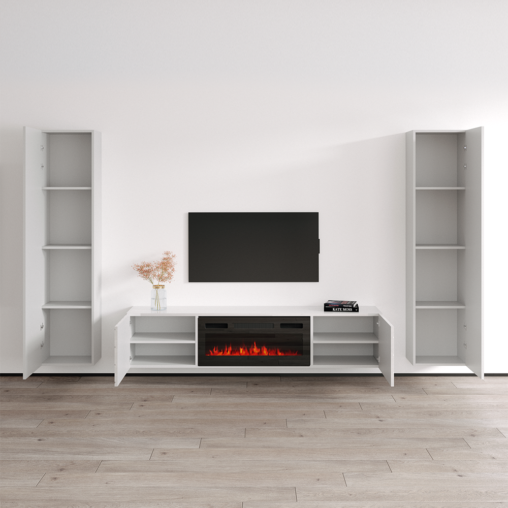 Luxe BL-EF Floating Fireplace Entertainment Center