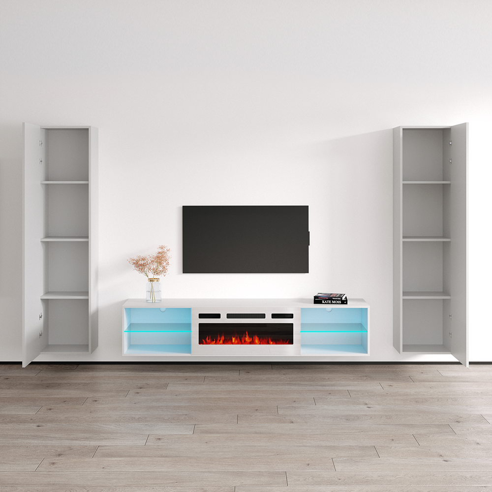 Lima WH-EF Floating Fireplace Entertainment Center