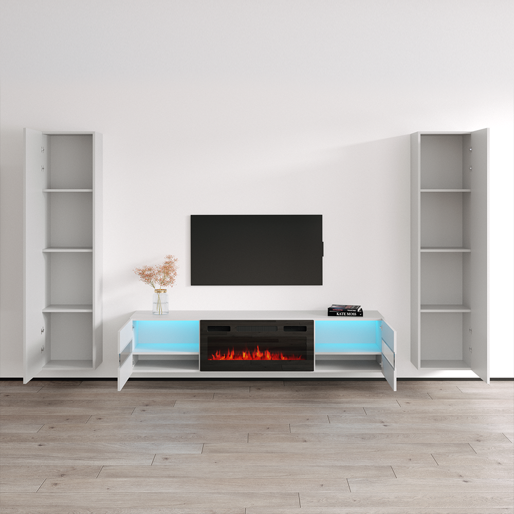 Metro BL-EF Floating Fireplace Entertainment Center