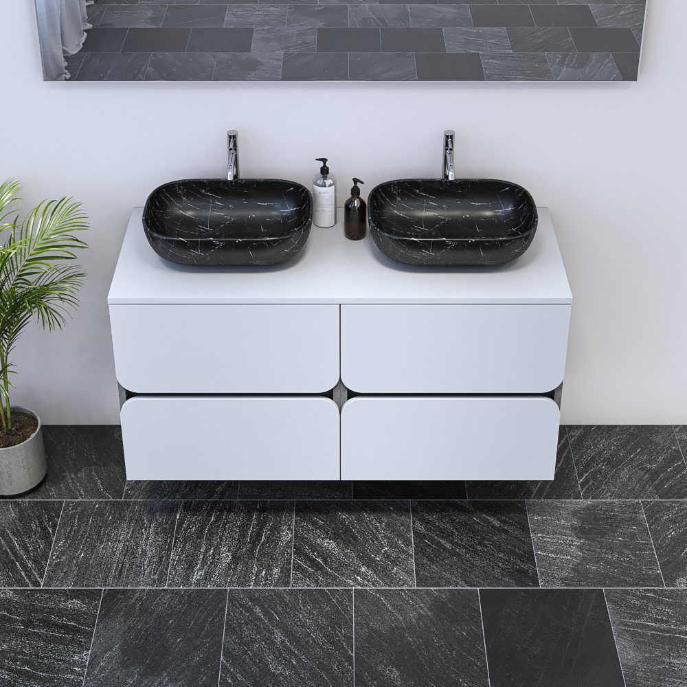 Azurro 4S 120 Double Sink Floating Bathroom Vanity