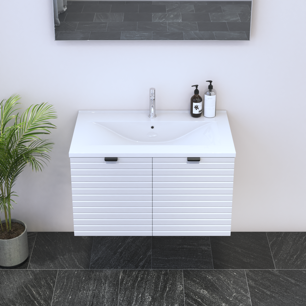 Capri 2D 80 Floating Bathroom Vanity