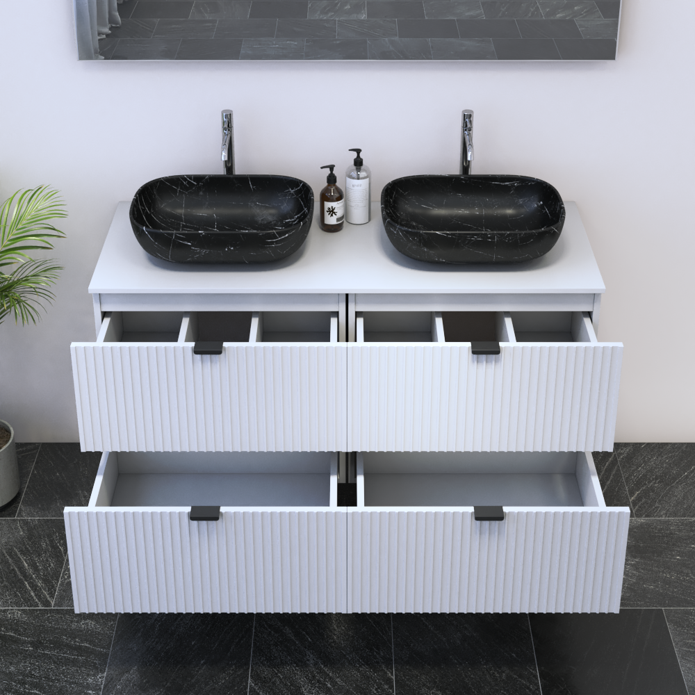 Nicole 4S 120 Double Sink Floating Bathroom Vanity