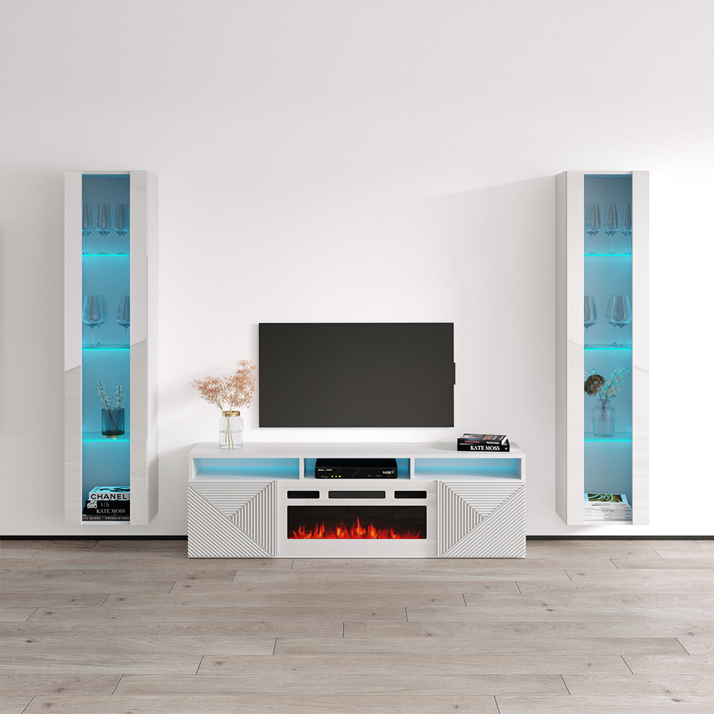 Giza WH-EF Floating Fireplace Entertainment Center