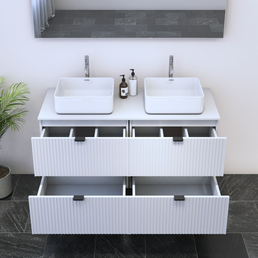 Nicole 4S 120 Double Sink Floating Bathroom Vanity