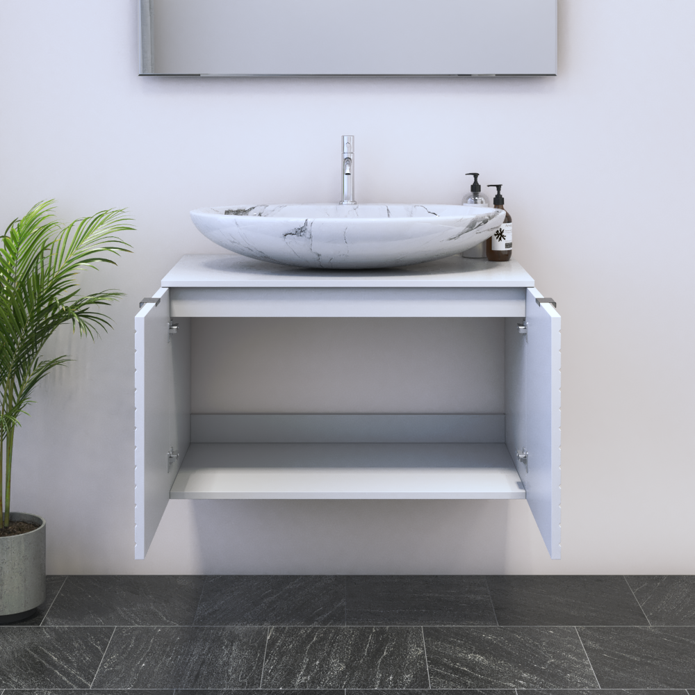 Capri 2D 80 Floating Bathroom Vanity