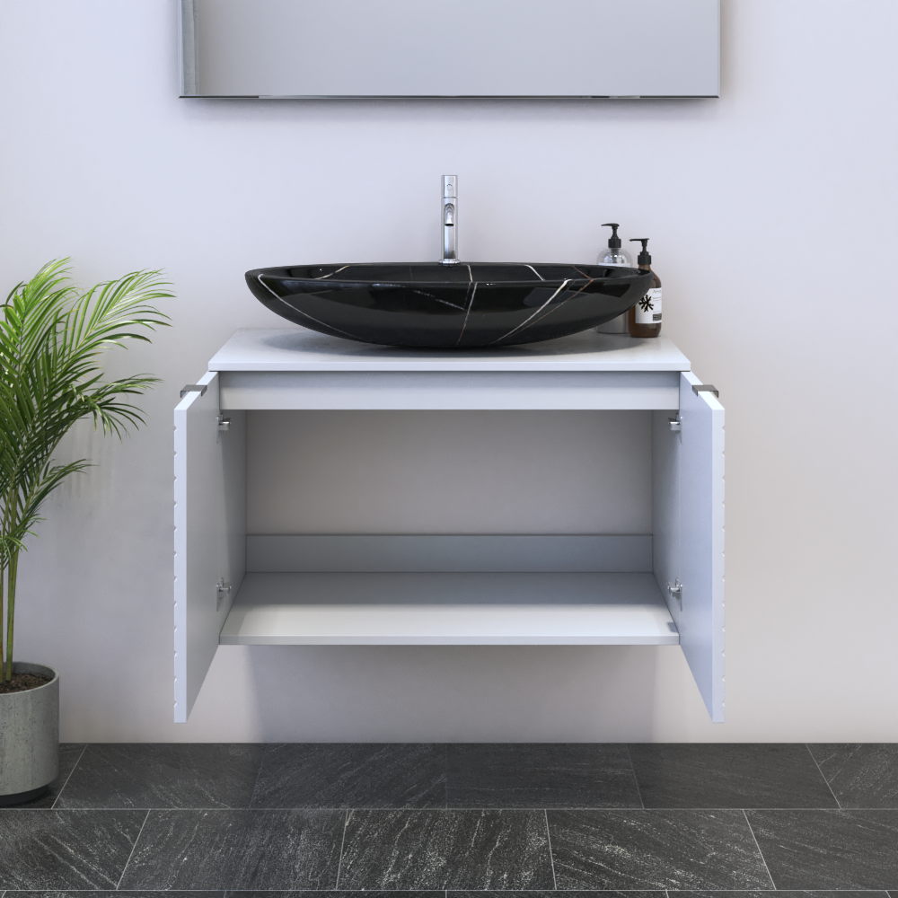 Capri 2D 80 Floating Bathroom Vanity