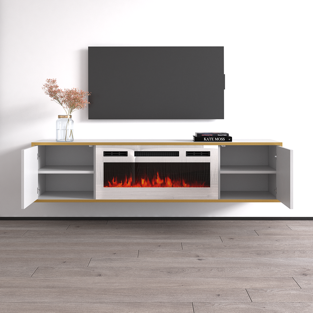 Goldie WH-EF Floating Fireplace TV Stand