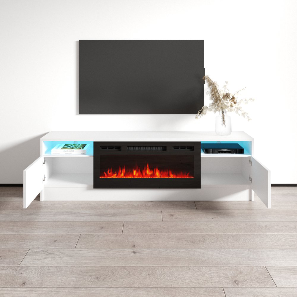 Duke 01 BL-EF Fireplace TV Stand