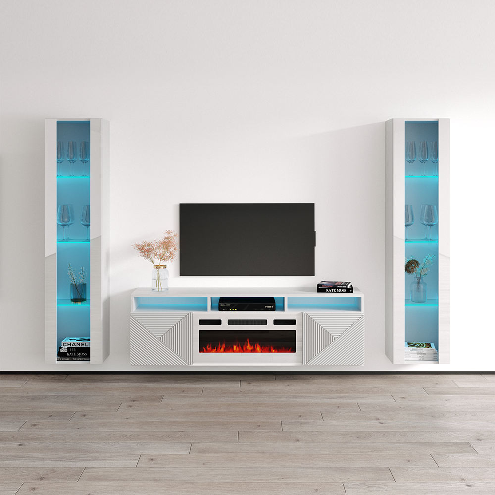 Giza WH-EF Floating Fireplace Entertainment Center