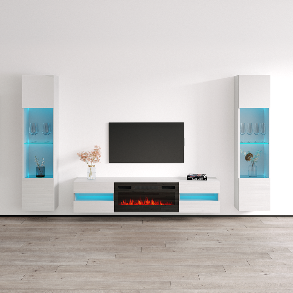 Metro BL-EF Floating Fireplace Entertainment Center