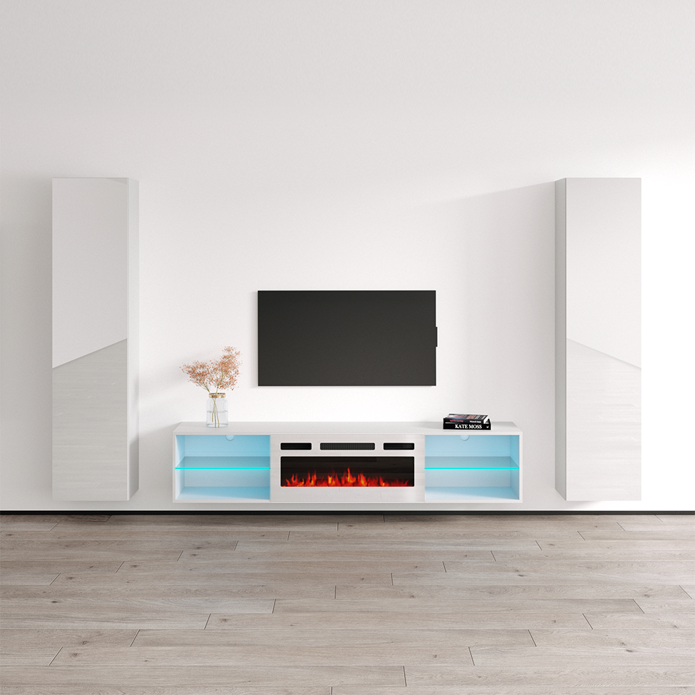 Lima WH-EF Floating Fireplace Entertainment Center