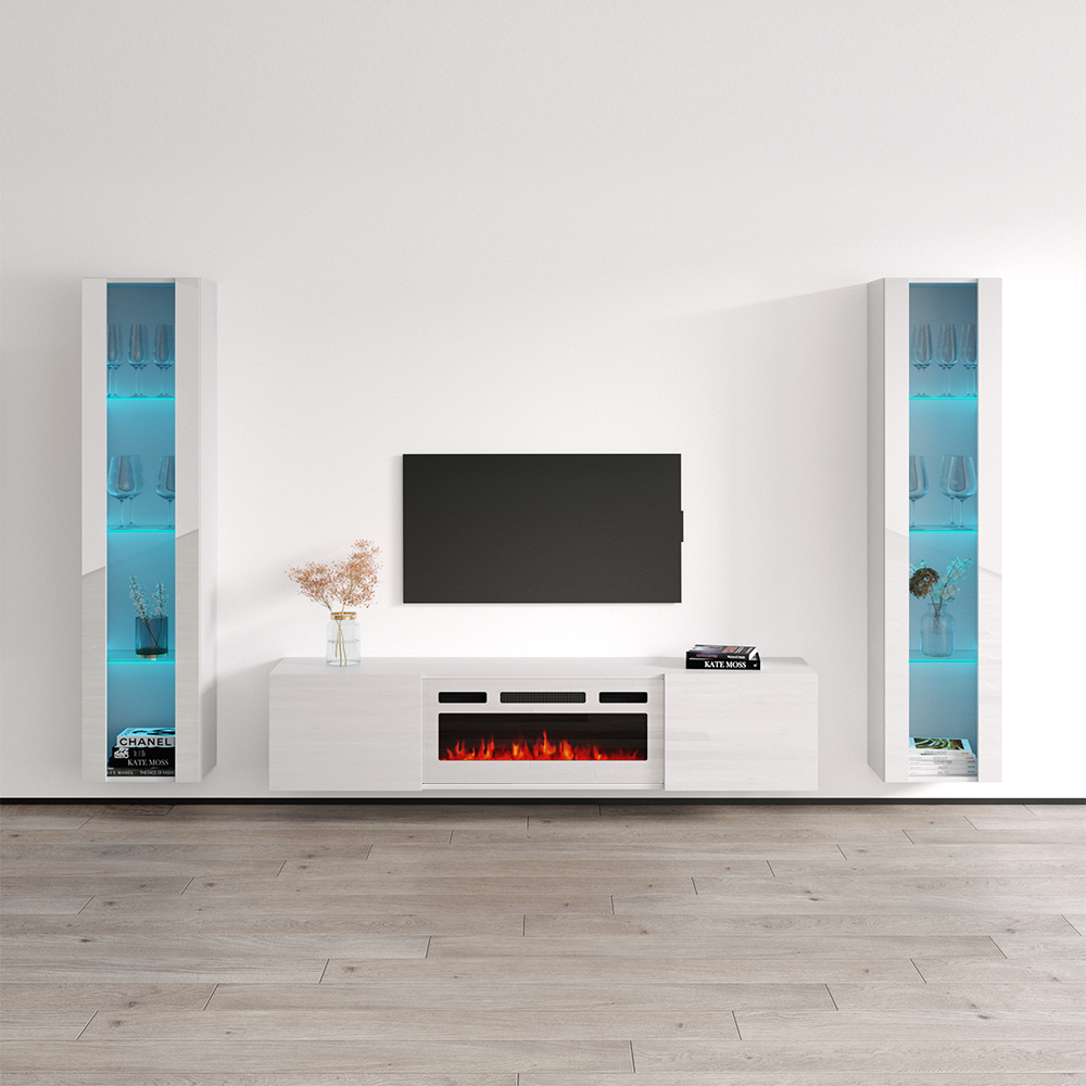 Cali WH-EF Floating Fireplace Entertainment Center