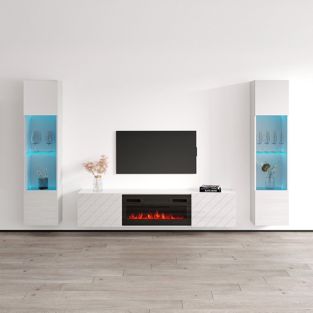 Luxe BL-EF Floating Fireplace Entertainment Center