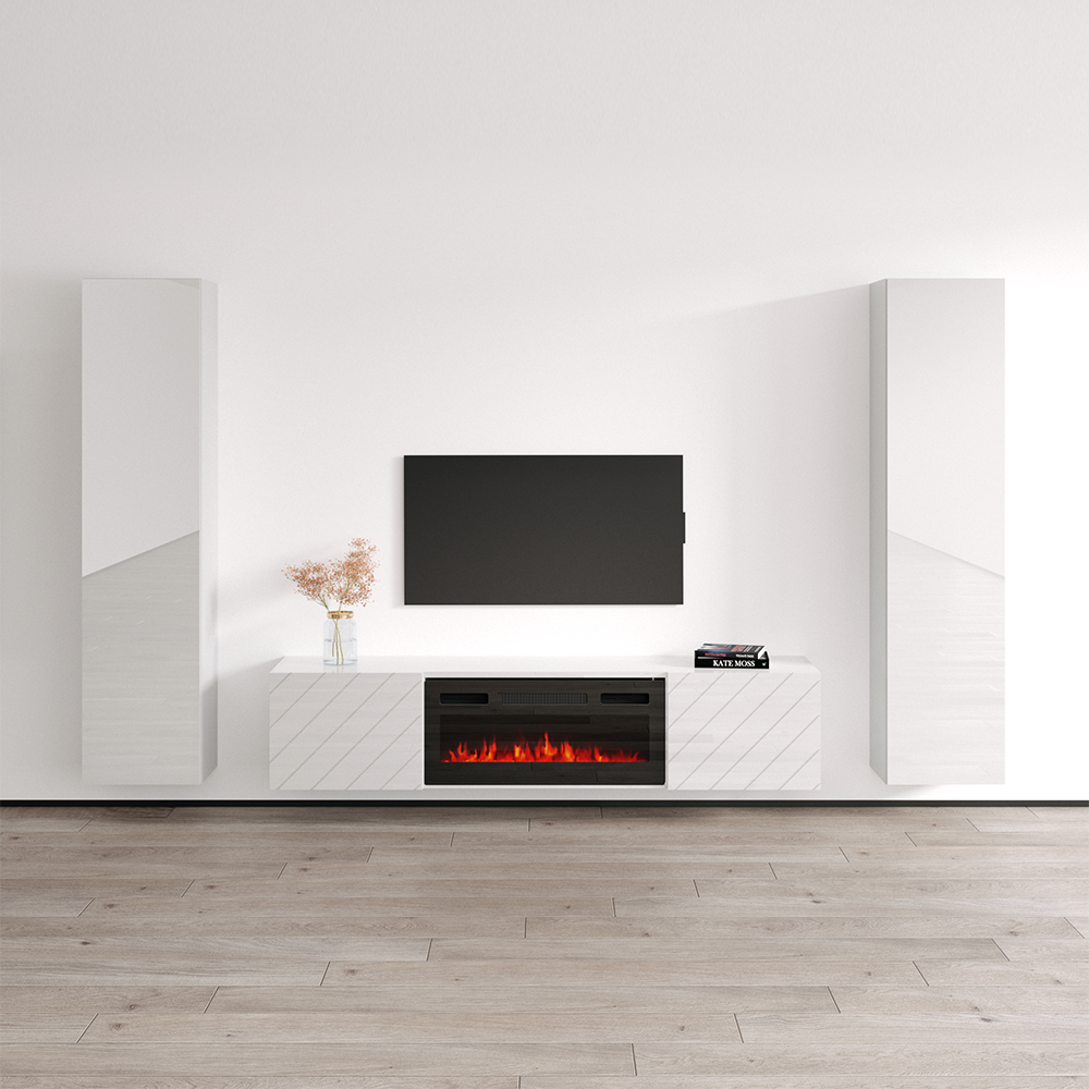 Luxe BL-EF Floating Fireplace Entertainment Center