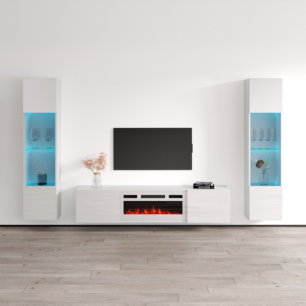 Cali WH-EF Floating Fireplace Entertainment Center