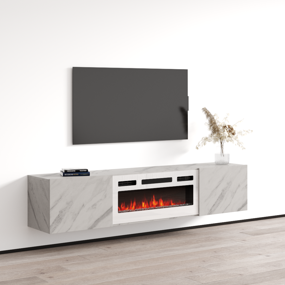 Baja WH-EF Floating Fireplace TV Stand