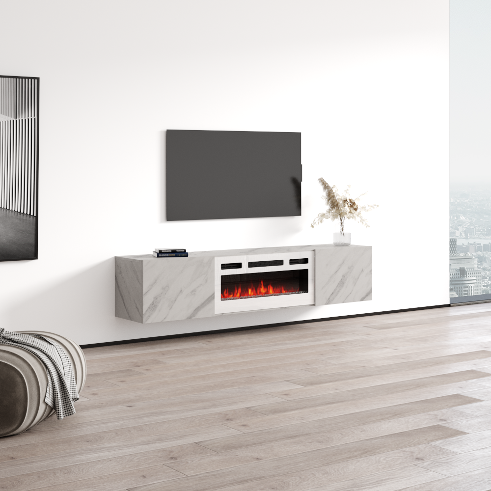 Baja WH-EF Floating Fireplace TV Stand