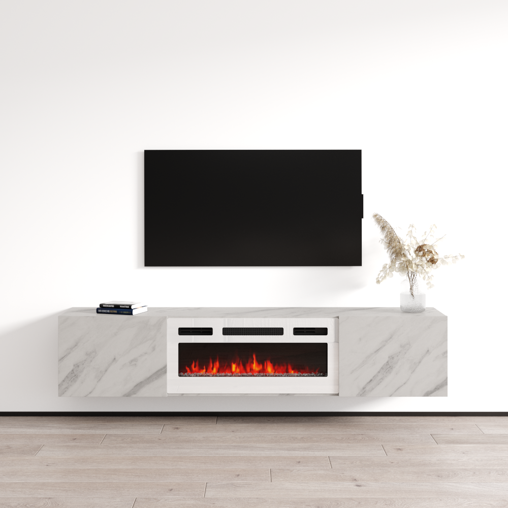 Baja WH-EF Floating Fireplace TV Stand