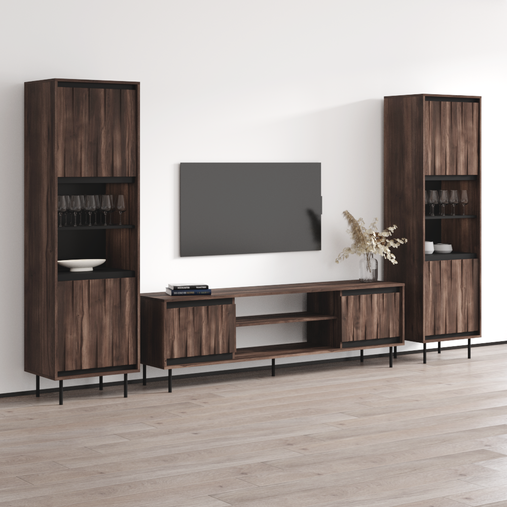 Swing 180TV-BK-BK Entertainment Center